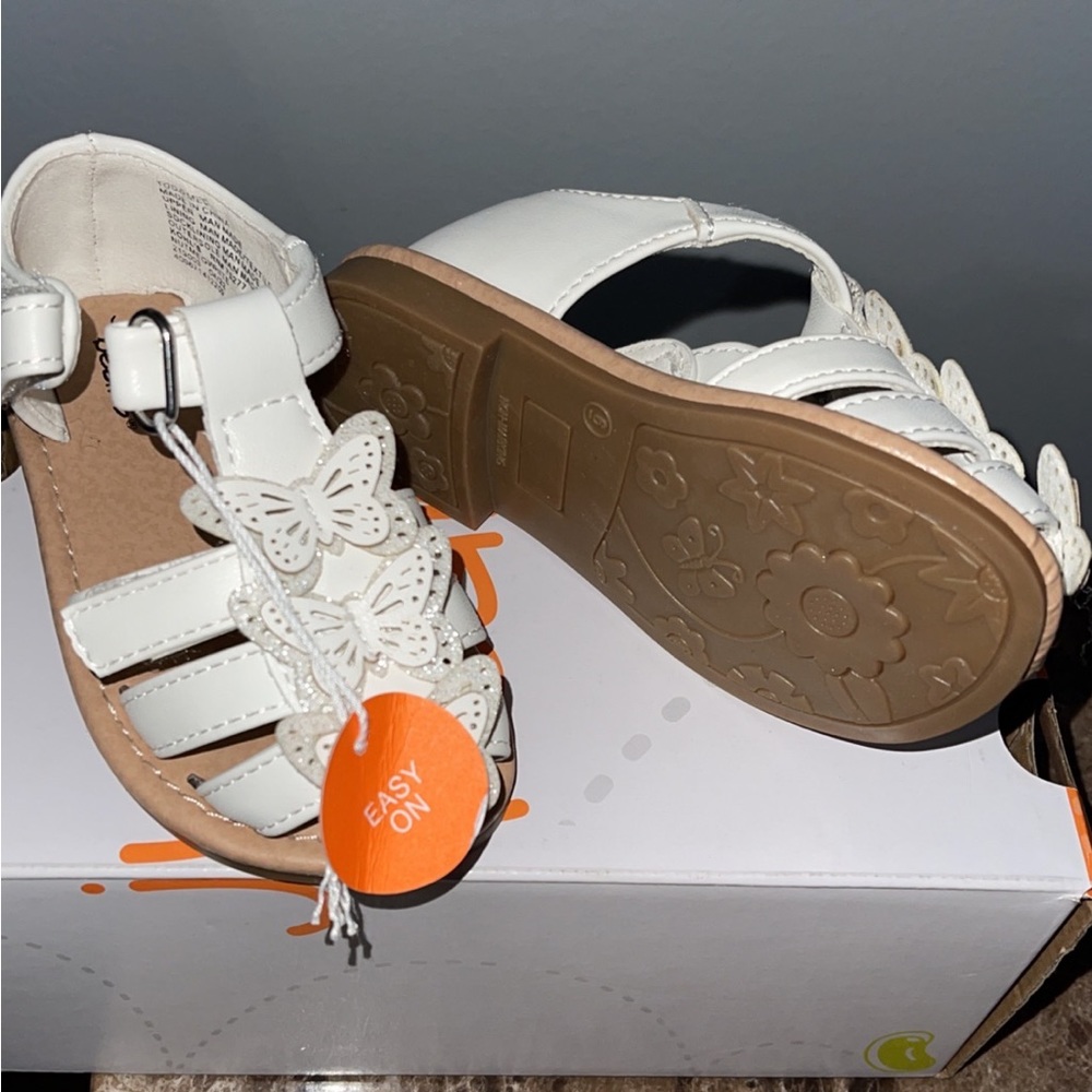 Toddler Dressy Shoes Size 6T Jumping Beans Nutmeg fisherman toddler girl sandals - Picture 5 of 7